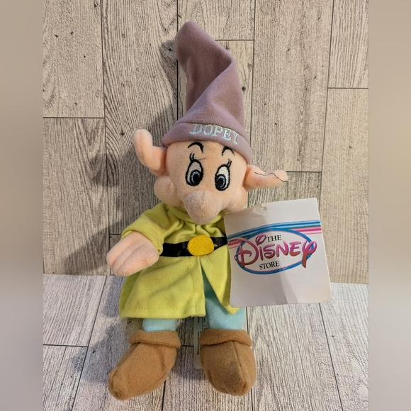 Disney Dopey Plush with Yellow and Brown Accents 8" - Picture 2 of 6
